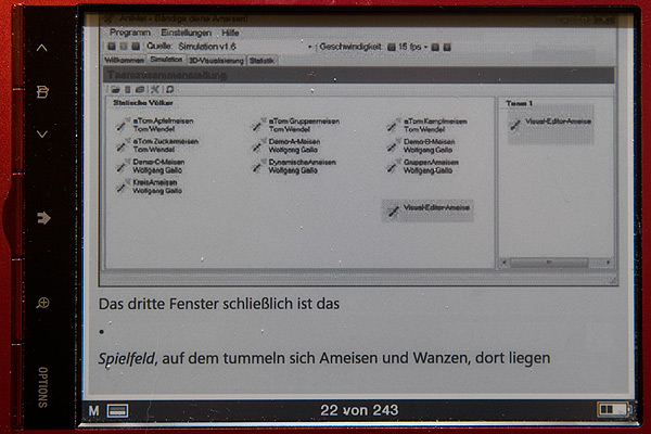 AntMe auf dem Reader - Screenshot im Text auf Stufe M